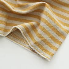 Stripes Cotton Linen Fabric - Plain Weave, Yarn Count as per Requirement | Versatile for Various Home Decor Applications, Soft Yet Durable