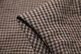 Small Check Cotton Linen Fabric