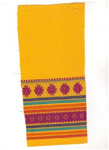 Yellow Cotton Woven Jacquard Fabric
