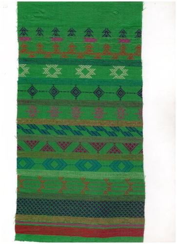 Green Cotton Woven Jacquard Fabric Yarn Count: As Per Client Requirement