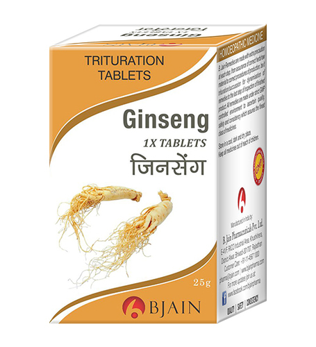 Ginseng Quinquefolium - Pure HMS Lactose Tablets | Nervous Dyspepsia Relief, Mental Exhaustion Support, Quality Assured Production