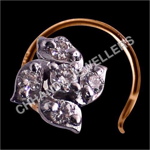 Round Diamond Nose Pin