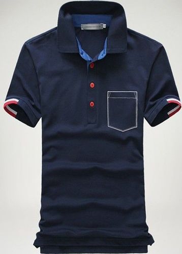 MEN'S POLO T-SHIRTS - Cotton, M-XXL, Navy | Soft Fabric, Classic Style, Chest Pocket, Comfortable Fit