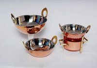 Copper Kadai Height: 13  Centimeter (cm)