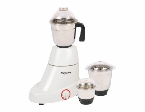 White And Black Mixer Grinder With 3 Jar