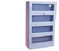Steel Book Case - 66"x33"x12" | Made Of 20/22 Gauge Crca Sheet, 6 Lockable Doors, Powder Coated Finish