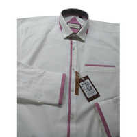 Plain Formal Shirt - Cotton, Long Sleeve, Regular Fit | White, Collared, One Pocket, Button Closure