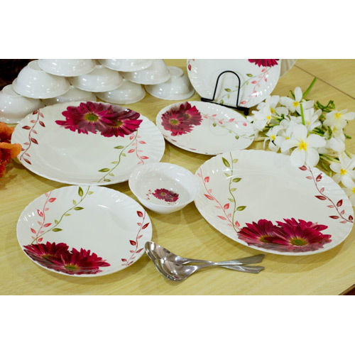 White Melamine Dinner Set