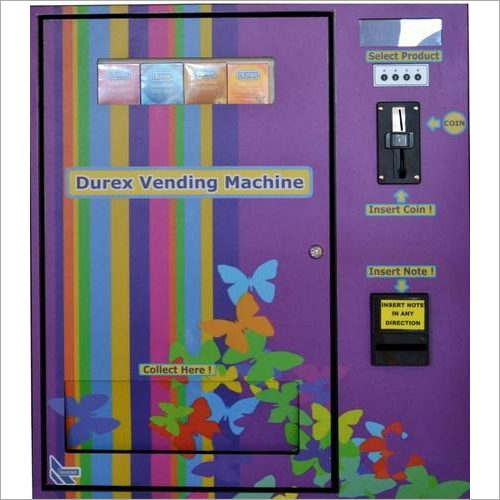 Condom Box Vending Machine - Mild Steel, 650mm x 750mm x 270mm | Automatic Self-Service with Coin and Note Acceptors, Holds 100 Durex Boxes, 1 Year Warranty