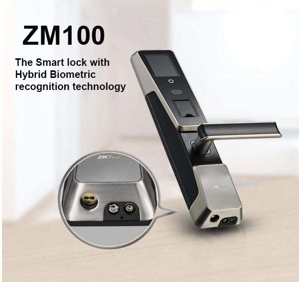 ZM100 SMART DOOR LOCK WITH FACE, FINGERPRINT AND RFID CARD