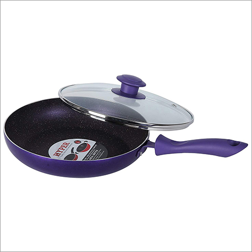 Hyper Aluminum Non Stick Frying Pan - 24 cm Diameter, 2.4 Liters Volume, Violet Color | Gas & Induction Stove Top Compatible