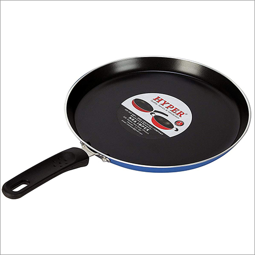 Hyper Aluminum Combo Set - 24 cm Kadhai, 22 cm Tawa, 1L Frying Pan | Non-Stick, Brushed Blue Finish, Gas Stovetop Compatible