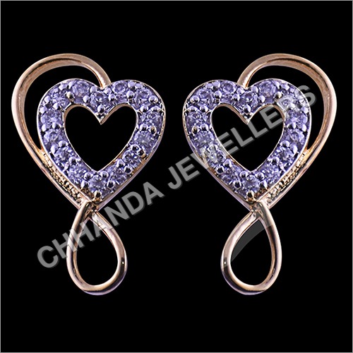 Diamond Heart Shape Earrings