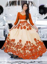 Designer net lehenga