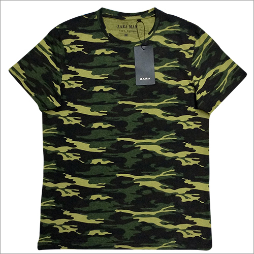 Green Round Neck Half T-Shirt