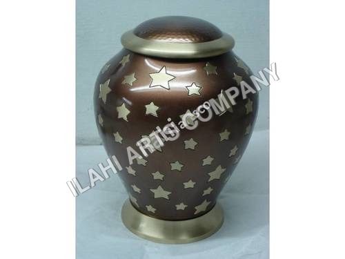 Coated Brass Brown Radiance Urn