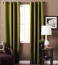 Linen Blackout Curtains - Linen, 84 Inches, Green | Matte Finish