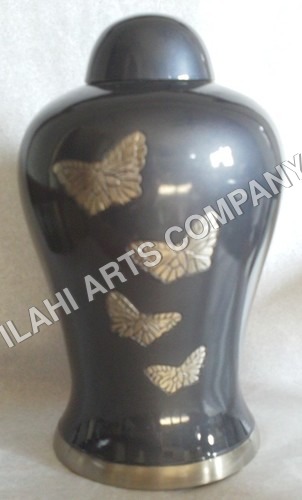 Silver Fancy Butterfly Urn