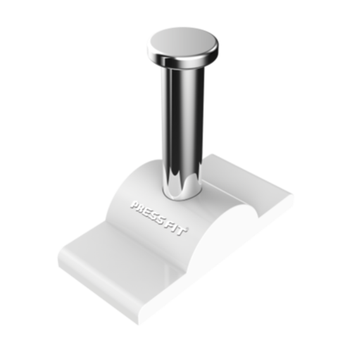 Pressfit Flat Casing Clip - Thermoplastic Standard Size White | Unbreakable Body Rust Proof Galvanized Nails Easy to Fit