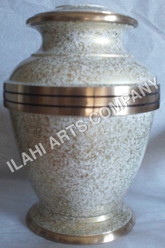 Silver New Marble Metal Urn