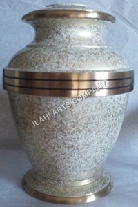 Silver New Marble Metal Urn