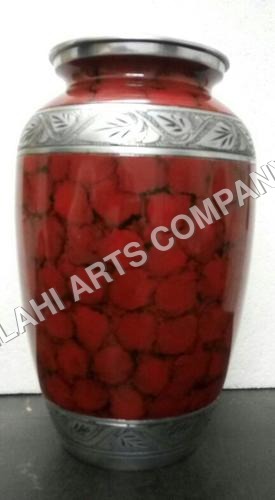 Silver Red Clouded Urn