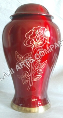 Silver Simplicity Red Rose Urn