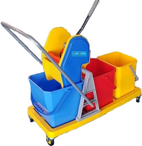 Triple Bucket Mop Wringer Trolley Triple Bucket Mop Wringer Trolley