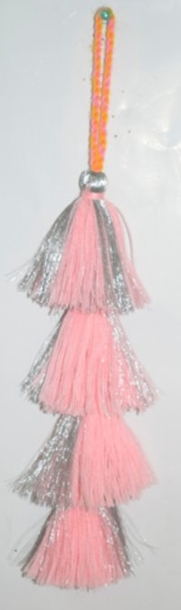 Decorative Tassel - Acrylic & Zari, 21cm Length, 9cm Loop | Attractive, Durable, Stylish, Multi-tiered, Versatile For Garment & Home Dã©cor