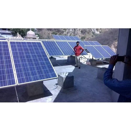 Black Rooftop On Grid Solar Power System