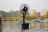 Misting Fan - 26" Centrifugal Mist Fan, 1.78m Height, Black Color, 41l Water Capacity | 3 Speed High-performance Motor, Reduces Temperature By 30â°f