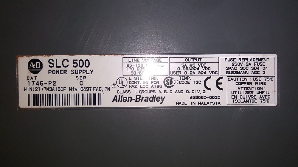 ALLEN BRADLEY POWER SUPPLY MODULE