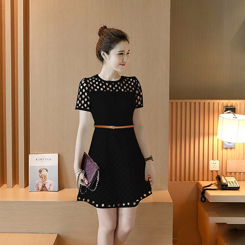 Girls Black Fancy Dress - Color: Multicolored