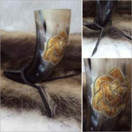 Engraved Viking Horn