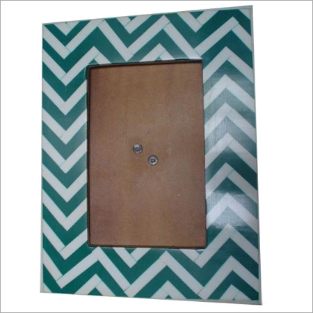 Resin Photo Frame - Recycled Bone & Wood Material, Various Elegant Colors | Intricately Carved Design, Easy Access Tabs, Ideal Gift Item