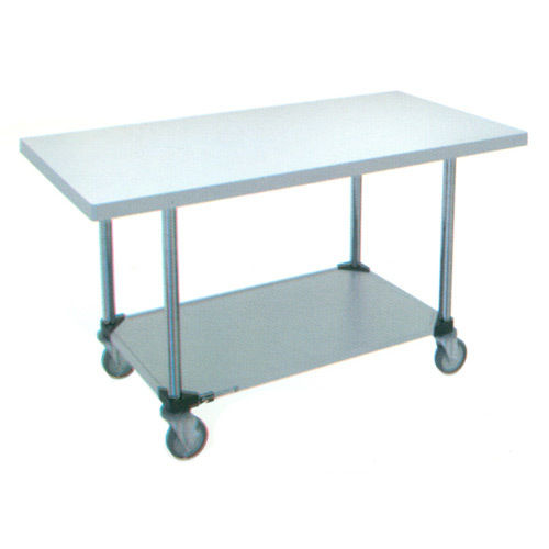 Silver Mobile Table Top Ss Trolley