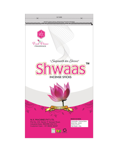 Agarbatti - Charcoal Stick Incense | 8 Inches Round, Black Color, Smooth Surface, Floral Fragrance with Mogra, Rose, Kewda, & More