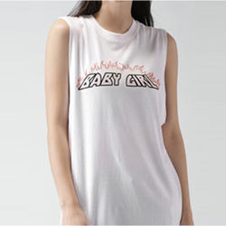 Round Neck Sleeveless T Shirt