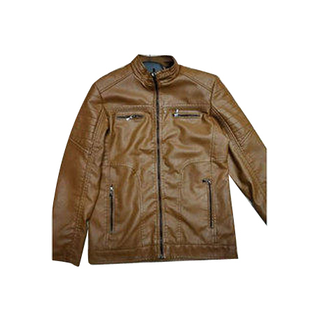 Mens Trendy Brown Leather Jacket
