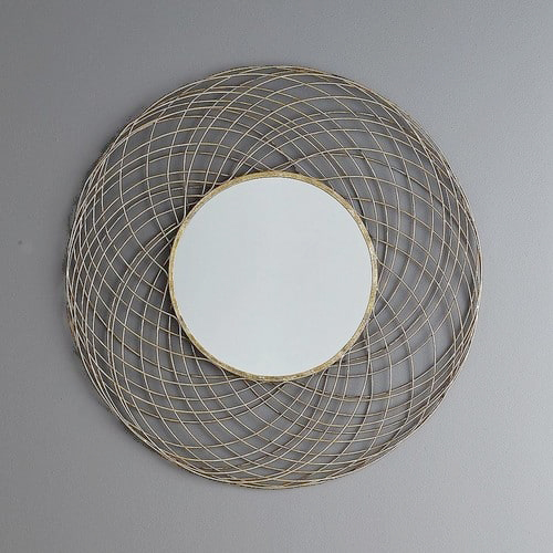 Plating Antique Gold Wall Mirror