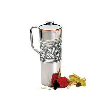 Round Ss Copper Embossed Fridge Bottle