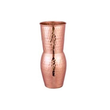 Round Copper Dholak Glass