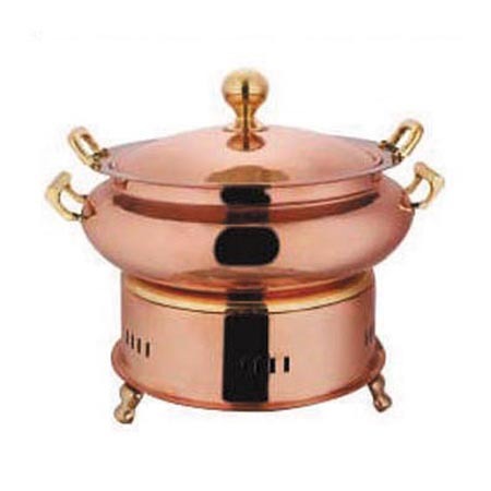 Round Pure Copper Chaffing Dish