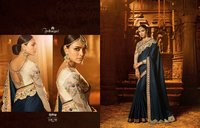 Fancy Embroidery Work Designer Sarees
