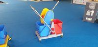 Double Bucket Mop Wringer Trolley 36L