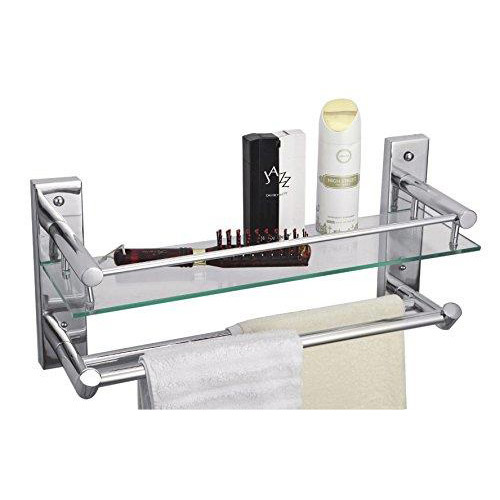 Towel Rod Glass Shelf