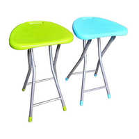 Folding Step Stool - Metal & Plastic, 16x14x10 Inches, Green | Lightweight, Durable, Space Saving, Portable, User Friendly, Attractive Design