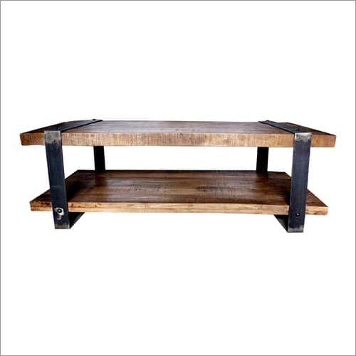 Iron Wooden Coffee Table