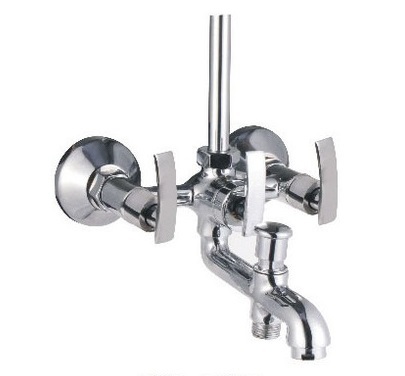 Curved-Pipe Wall Mixer 3-In-1 - Color: Silver