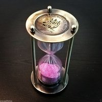 Antique Brass Sand Timer Collectible Decor 4 Inch